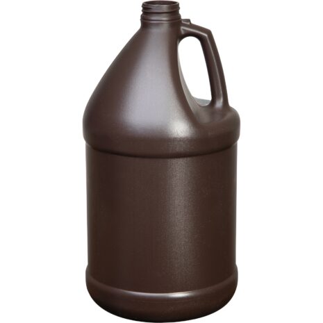 amber HDPE plastic round