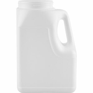 164 oz. White HDPE Plastic Oblong Jar with Handle, 110mm 110-400