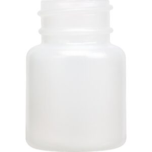 1 oz. (30 cc) Natural HDPE Plastic Packer Bottle, 28mm 28-400