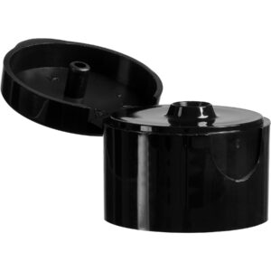 28mm 28-410 Black Smooth Snap Top Cap, Unlined, .0118" Orifice, 5.9 Grams