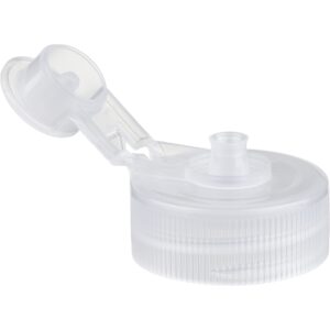28mm 28-400 Natural Ribbed Hinged Snap Top Cap, Unlined, 0.132" Orifice