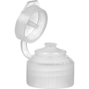 24mm 24-410 Natural Ribbed Snap Top Cap, Unlined, .122" Orifice