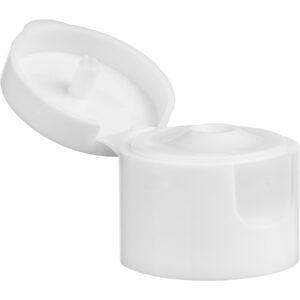 20mm 20-410 White Smooth Snap Top Cap, Unlined, .118" Orifice