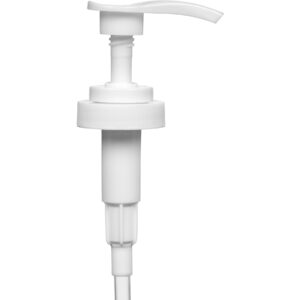 0.13 oz. (4 cc) White Lotion Pump for 1/2 Gallon Jugs, 9-1/2" Dip Tube, 38mm 38-400, Down Locking