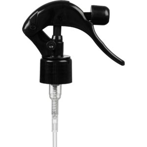 Black fine mist trigger sprayer 8" dip tube 24mm 24-410