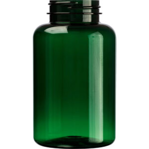 10 oz. (300 cc) Dark Green PET Plastic Packer Bottle, 45mm 45-400