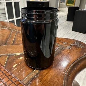 32 oz black pet jar 89-400 Made by Plascene