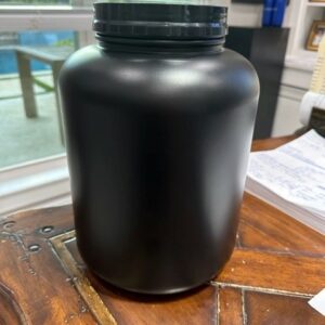 1.8 Gallon Black hdpe jar 120-400 NLP JW