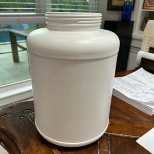 2.1 Gallon white hdpe Jar 120-400 ILP Radius PKG- JW