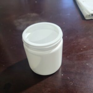 Jar 8 oz white HDPE 70-400 made by Triple Dot