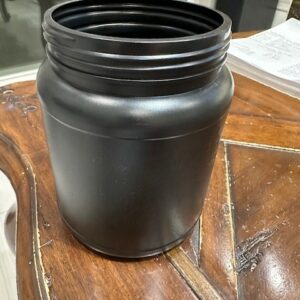 Jar 1500CC Black hdpe 110-400 made by Canyon Plastics